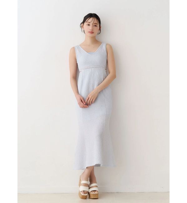 MERCURYDUO「【MERCURYDUO&times;AMPHI】カップ付きサイドカットアウトマーメイドワンピース」|ワンピース|