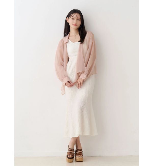 MERCURYDUO「【MERCURYDUO&times;AMPHI】カップ付きサイドカットアウトマーメイドワンピース」|ワンピース|