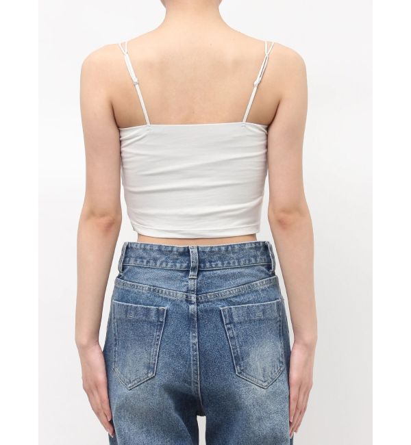 MERCURYDUO「【MERCURYDUO&times;AMPHI】カップ付きレースベアトップ」|Tシャツ・カットソー|