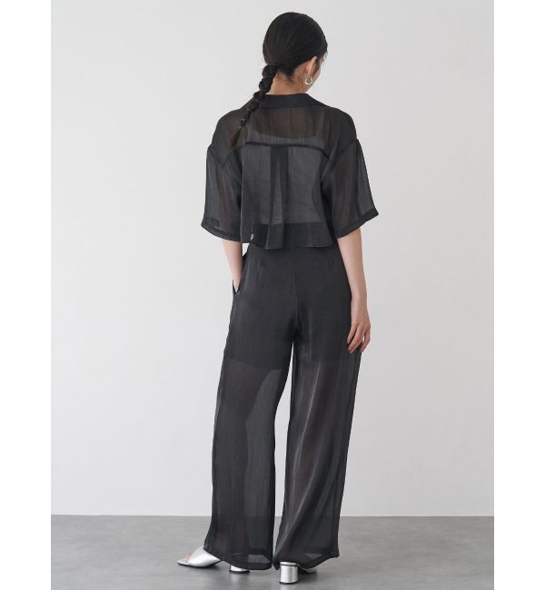 MURUA「シャイニーシアーショートシャツ」|シャツ・ブラウス|