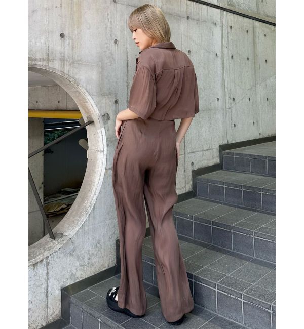 MURUA「シャイニーシアーショートシャツ」|シャツ・ブラウス|