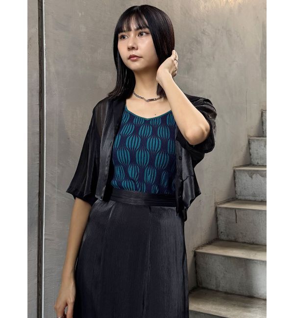 MURUA「シャイニーシアーショートシャツ」|シャツ・ブラウス|