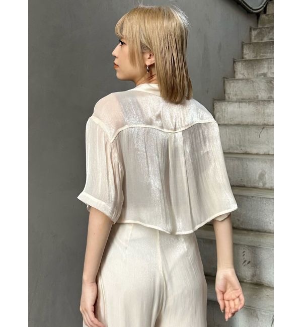 MURUA「シャイニーシアーショートシャツ」|シャツ・ブラウス|