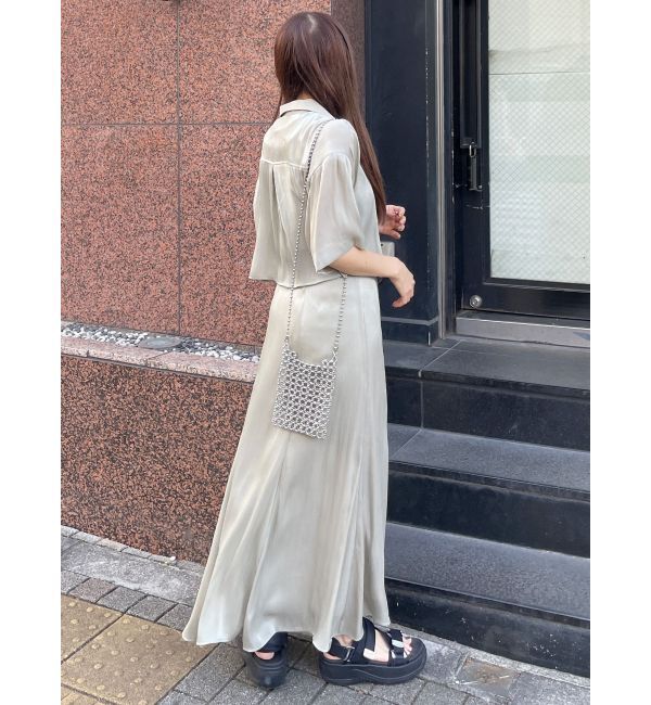 MURUA「シャイニーシアーショートシャツ」|シャツ・ブラウス|