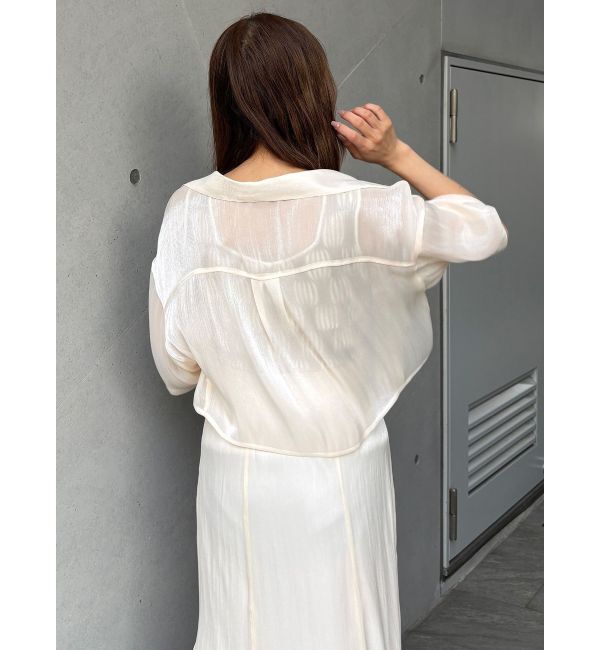 MURUA「シャイニーシアーショートシャツ」|シャツ・ブラウス|