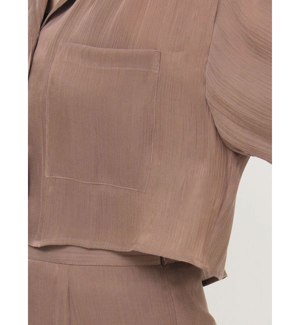 MURUA「シャイニーシアーショートシャツ」|シャツ・ブラウス|