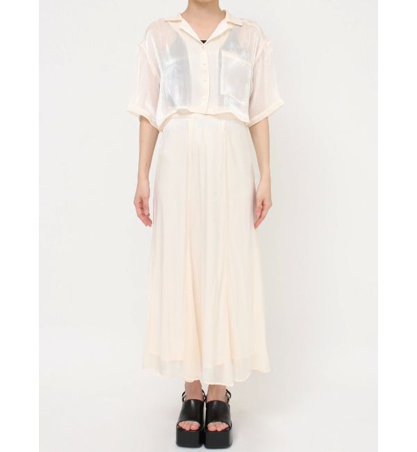 MURUA「シャイニーシアーショートシャツ」|シャツ・ブラウス|