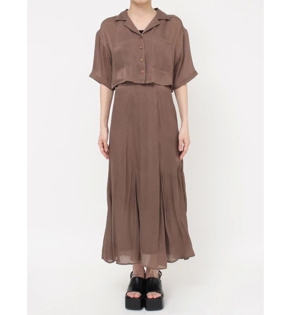 MURUA「シャイニーシアーショートシャツ」|シャツ・ブラウス|