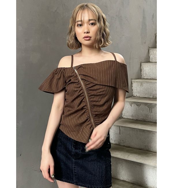 MURUA「オフショルシャーリングシャツ」|シャツ・ブラウス|