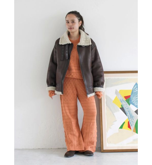 Ungrid「フェイクムートンボアブルゾン」|ブルゾン・スタジャン|