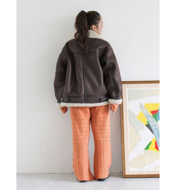 Ungrid「フェイクムートンボアブルゾン」|ブルゾン・スタジャン|