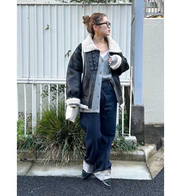 Ungrid「フェイクムートンボアブルゾン」|ブルゾン・スタジャン|