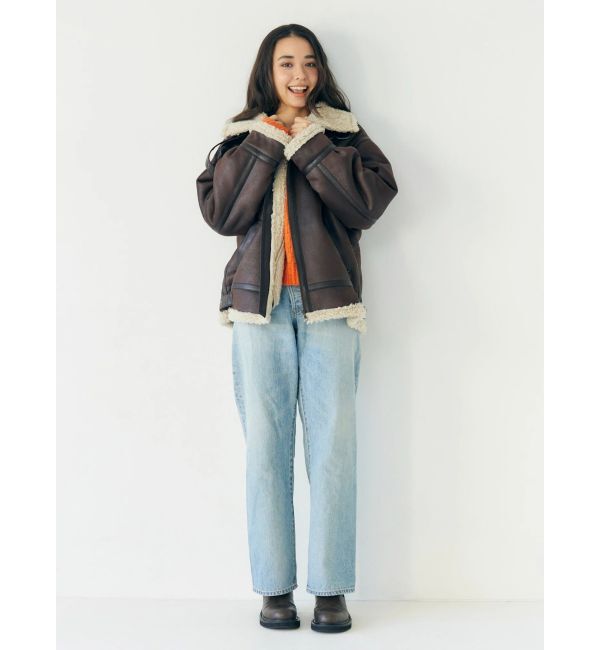 Ungrid「フェイクムートンボアブルゾン」|ブルゾン・スタジャン|