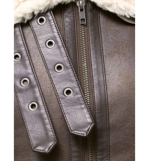 Ungrid「フェイクムートンボアブルゾン」|ブルゾン・スタジャン|