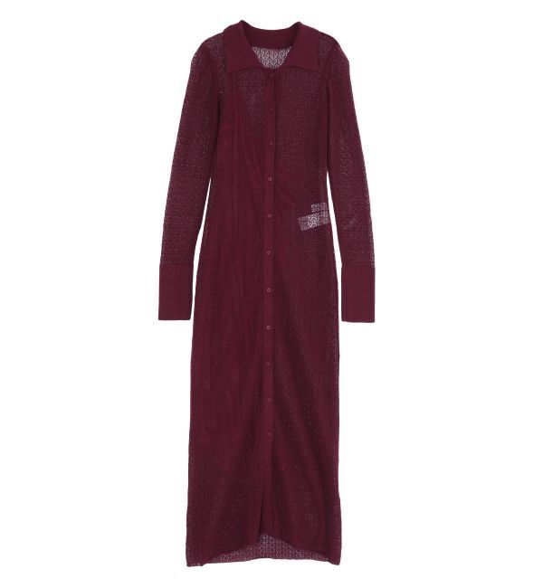 LAGUNAMOON「オープンワークパターンカラーニットワンピース」|ワンピース|