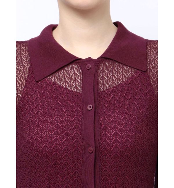 LAGUNAMOON「オープンワークパターンカラーニットワンピース」|ワンピース|