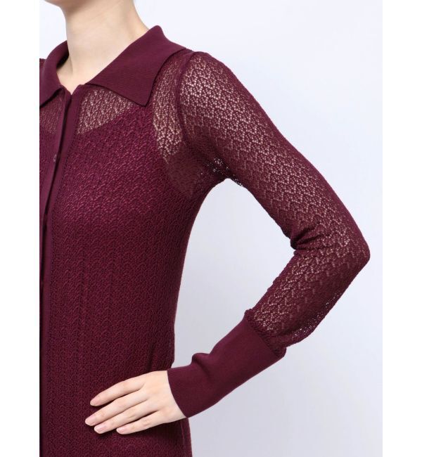 LAGUNAMOON「オープンワークパターンカラーニットワンピース」|ワンピース|