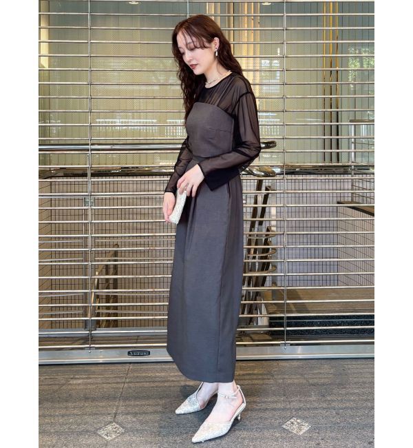 LAGUNAMOON「LADYシアーレイヤードセットアップドレス」|ドレス|