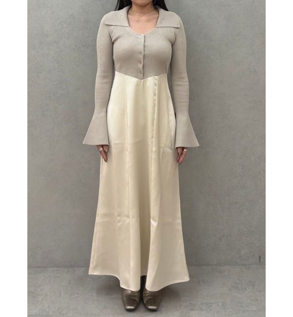 LAGUNAMOON「カラーニットドッキングナローワンピース」|ワンピース|