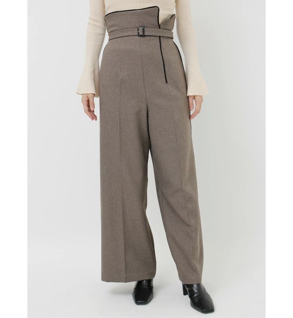 LAGUNAMOON「バイカラーラペルワイドパンツ」|その他|