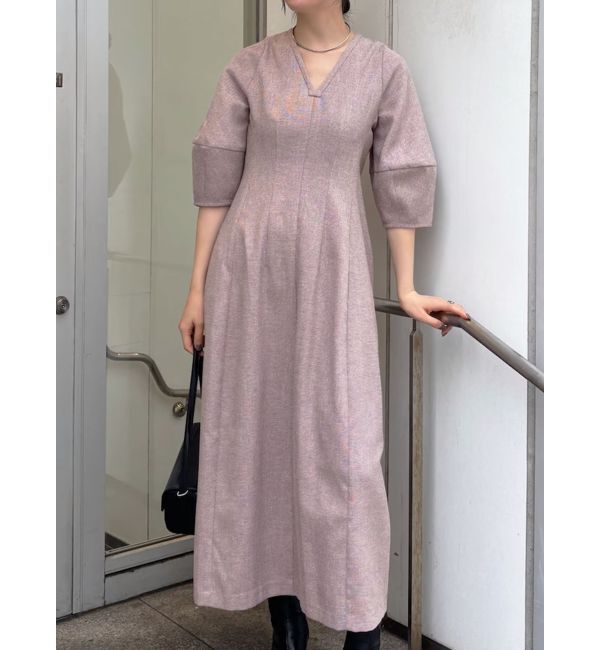 LAGUNAMOON「コクーンZIPハーフスリーブワンピース」|ワンピース|