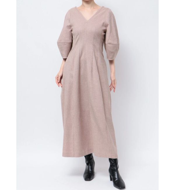 LAGUNAMOON「コクーンZIPハーフスリーブワンピース」|ワンピース|