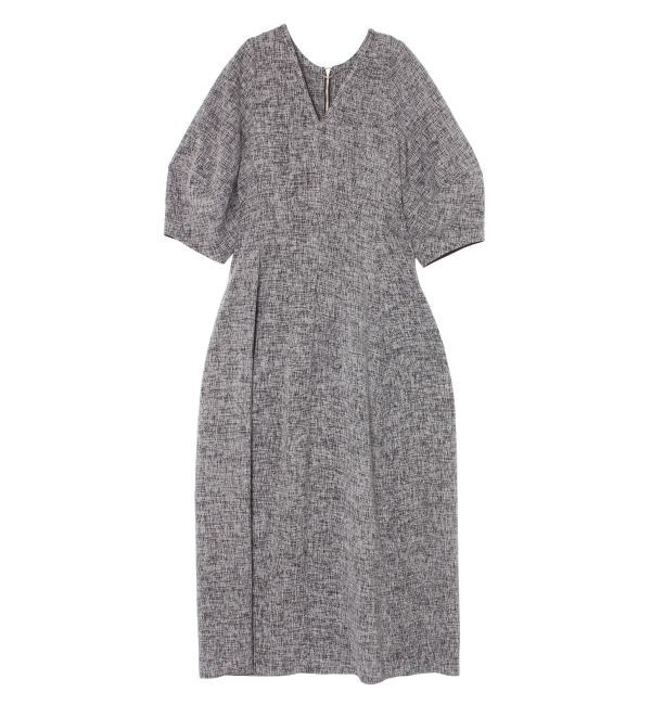 LAGUNAMOON「コクーンZIPハーフスリーブワンピース」|ワンピース|ミックス