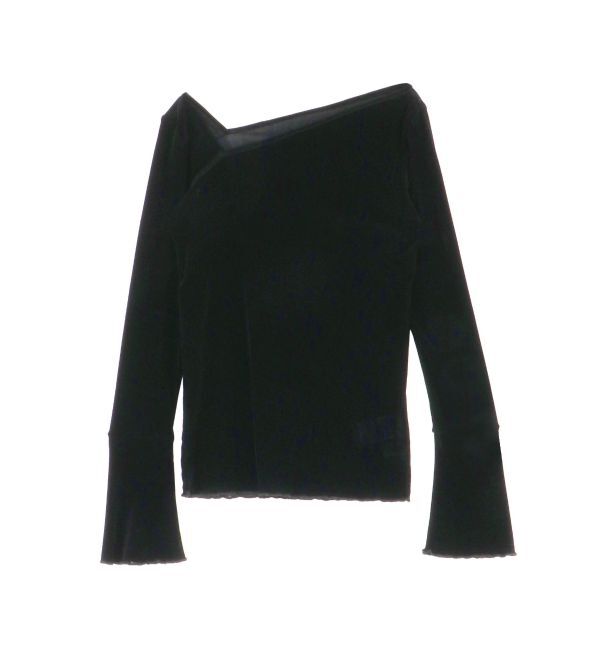 LAGUNAMOON「シアーフロッキーフレアスリーププルオーバー」|Tシャツ・カットソー|ブラック