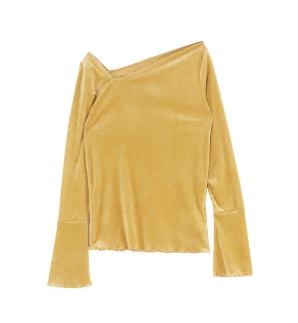 LAGUNAMOON「シアーフロッキーフレアスリーププルオーバー」|Tシャツ・カットソー|マスタード