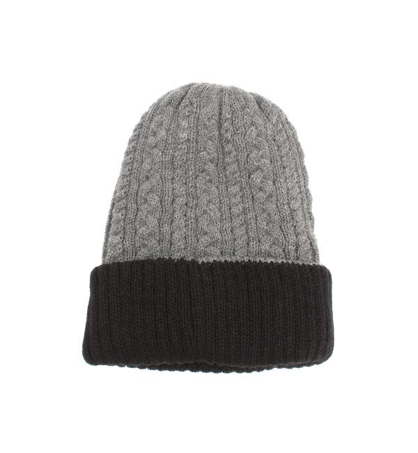 LAGUNAMOON「リバーシブルニットキャップ」|ニット帽|ブラック