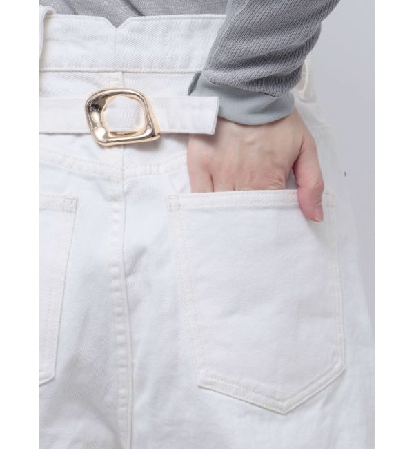 LAGUNAMOON「ウエストラペルデニムパンツ」|デニム|