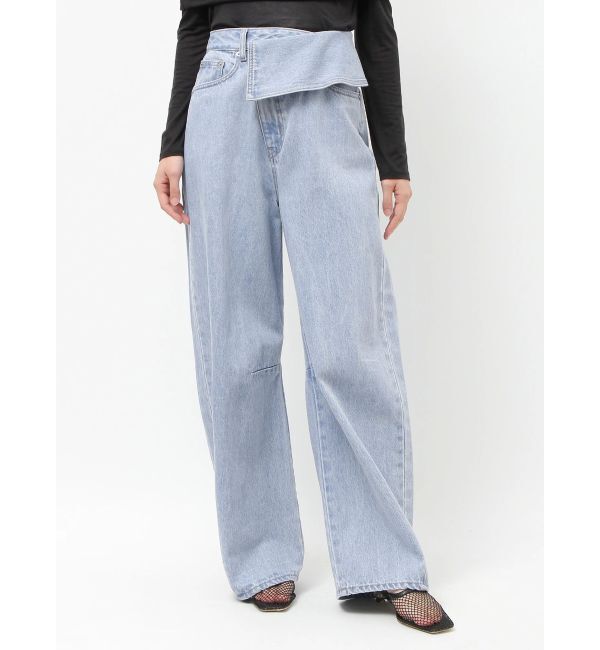 LAGUNAMOON「ウエストラペルデニムパンツ」|デニム|