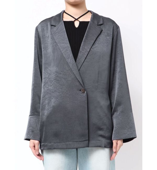 LAGUNAMOON「サテンオーバージャケット」|テーラードジャケット|