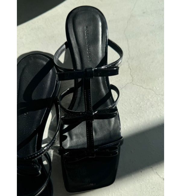 LAGUNAMOON「リボンストラップウエッジサンダル」|サンダル|