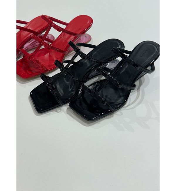 LAGUNAMOON「リボンストラップウエッジサンダル」|サンダル|