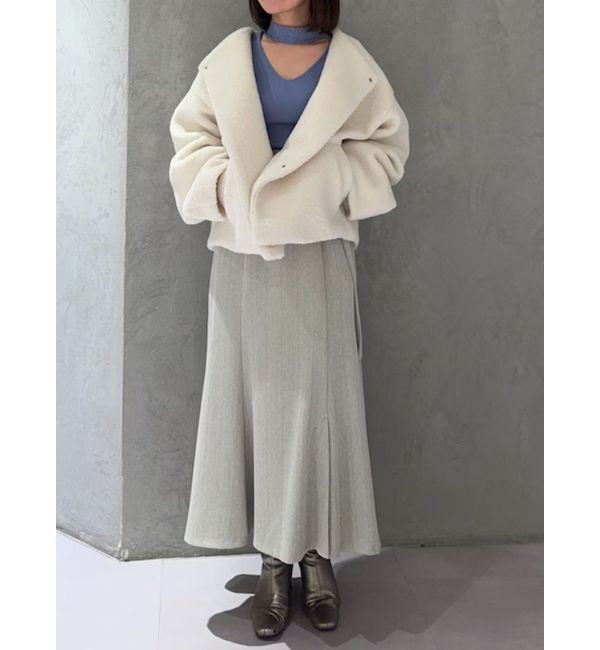 LAGUNAMOON「ウエストラペルツイードマーメイドスカート」|スカート|