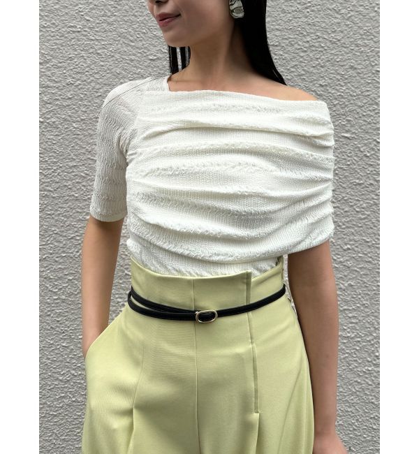 LAGUNAMOON「アシンメトリーカットトップス」|Tシャツ・カットソー|アイボリー