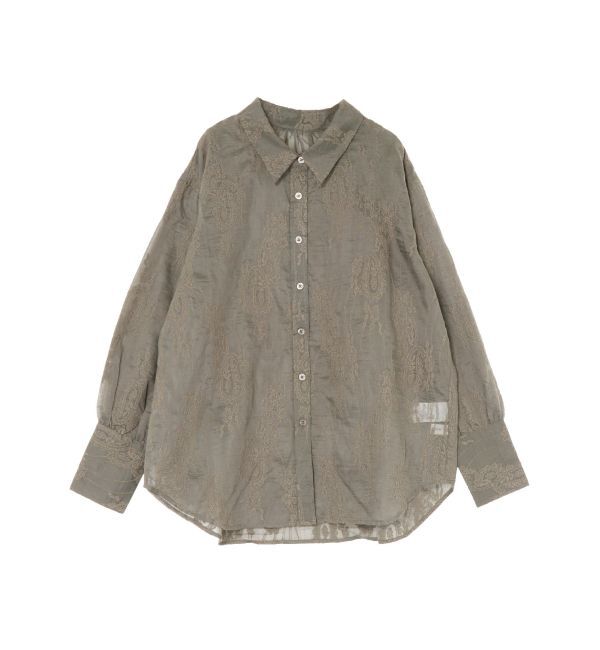 LAGUNAMOON「シアーエンブロイダリーシャツ」|シャツ・ブラウス|チャコールグレー