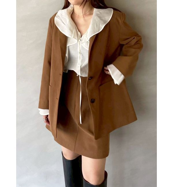 LAGUNAMOON「スエードライクジャケット」|テーラードジャケット|