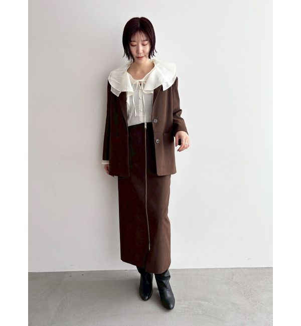 LAGUNAMOON「スエードライクジャケット」|テーラードジャケット|