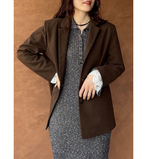 LAGUNAMOON「スエードライクジャケット」|テーラードジャケット|