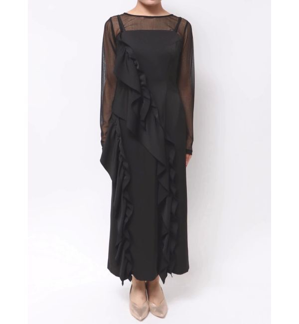 LAGUNAMOON「LADYアシンメトリーフリルキャミドレス」|ドレス|