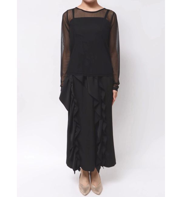 LAGUNAMOON「LADYアシンメトリーフリルキャミドレス」|ドレス|