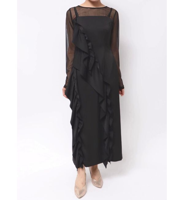 LAGUNAMOON「LADYアシンメトリーフリルキャミドレス」|ドレス|