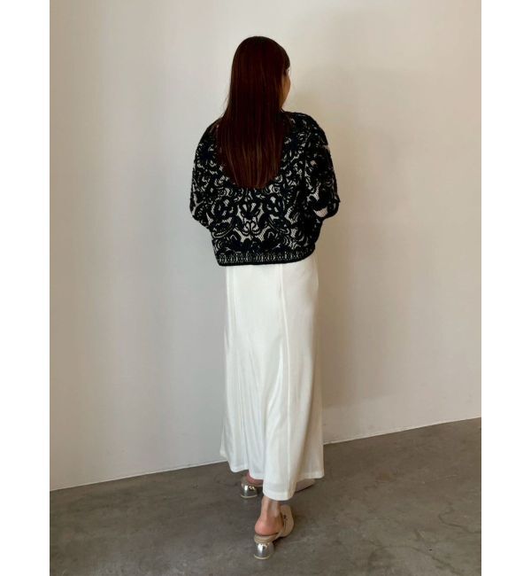 LAGUNAMOON「【WEB限定カラーあり】コードエンブロイダリーニットカーデ」|カーディガン|