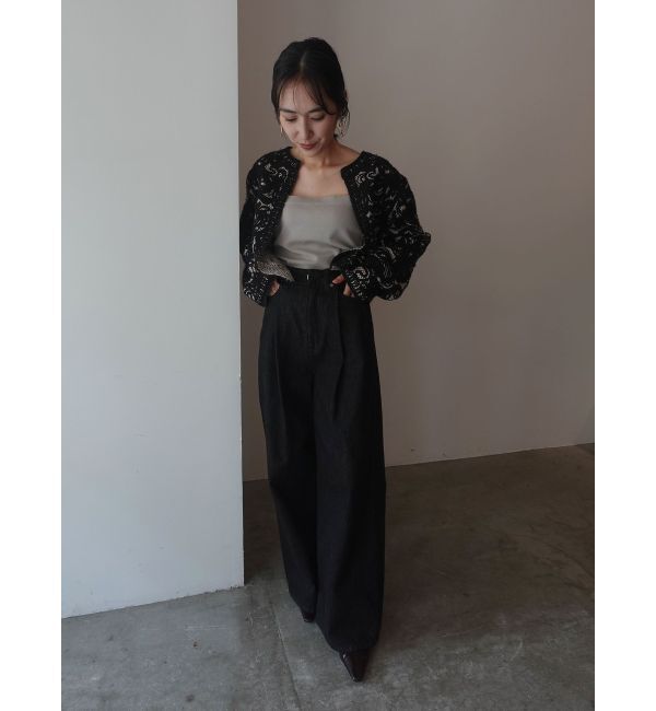 LAGUNAMOON「【WEB限定カラーあり】コードエンブロイダリーニットカーデ」|カーディガン|