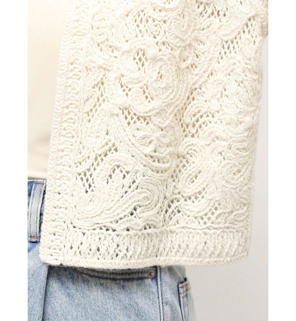 LAGUNAMOON「【WEB限定カラーあり】コードエンブロイダリーニットカーデ」|カーディガン|