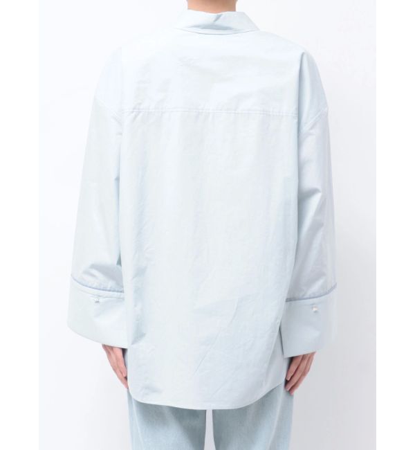 LAGUNAMOON「バイカラーワイドスリーブハートボタンシャツ」|シャツ・ブラウス|