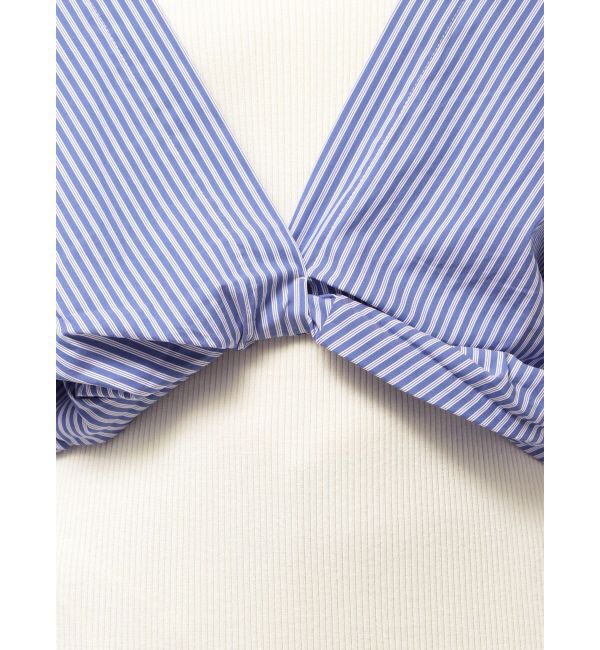 LAGUNAMOON「シャツドッキングリブニットワンピース」|ワンピース|