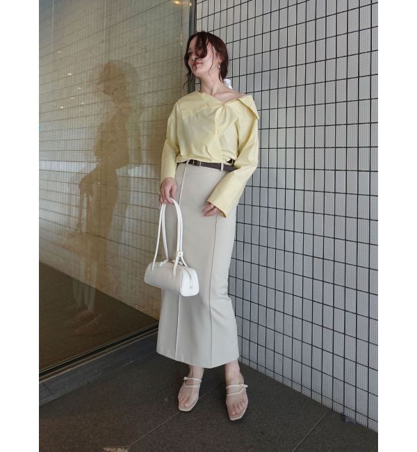 LAGUNAMOON「アシンメトリーカラーカシュクールシャツ」|シャツ・ブラウス|